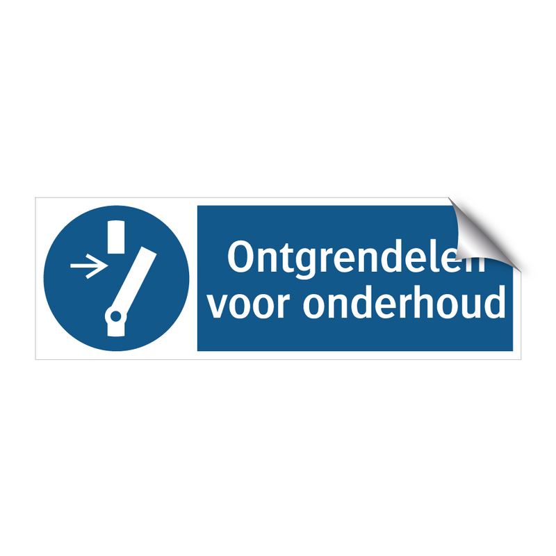 Ontgrendelen voor onderhoud & Ontgrendelen voor onderhoud & Ontgrendelen voor onderhoud