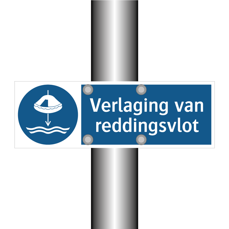 Verlaging van reddingsvlot & Verlaging van reddingsvlot & Verlaging van reddingsvlot