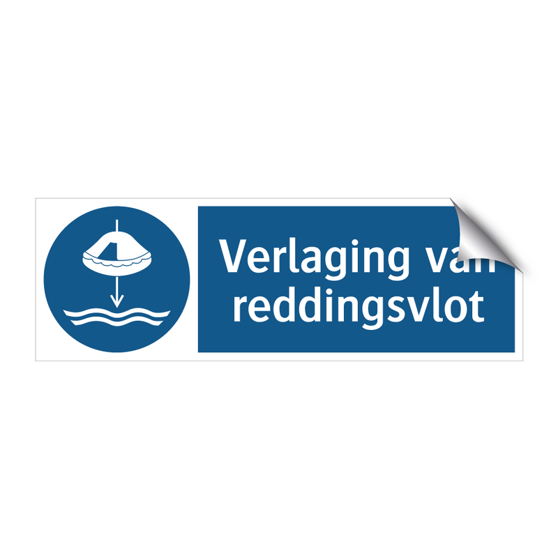 Verlaging van reddingsvlot & Verlaging van reddingsvlot & Verlaging van reddingsvlot