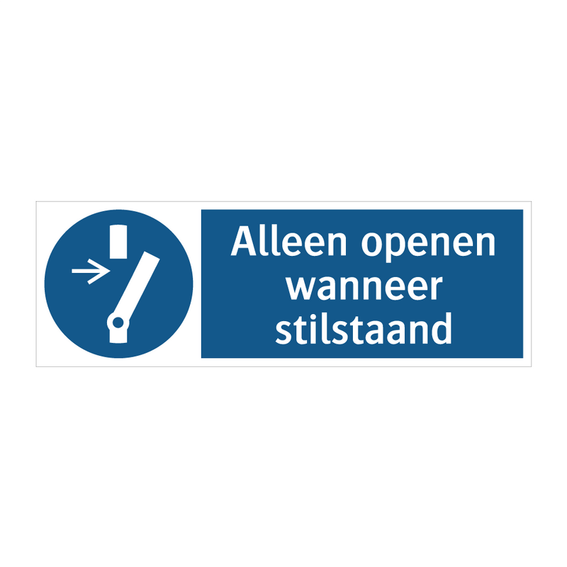 Alleen openen wanneer stilstaand & Alleen openen wanneer stilstaand