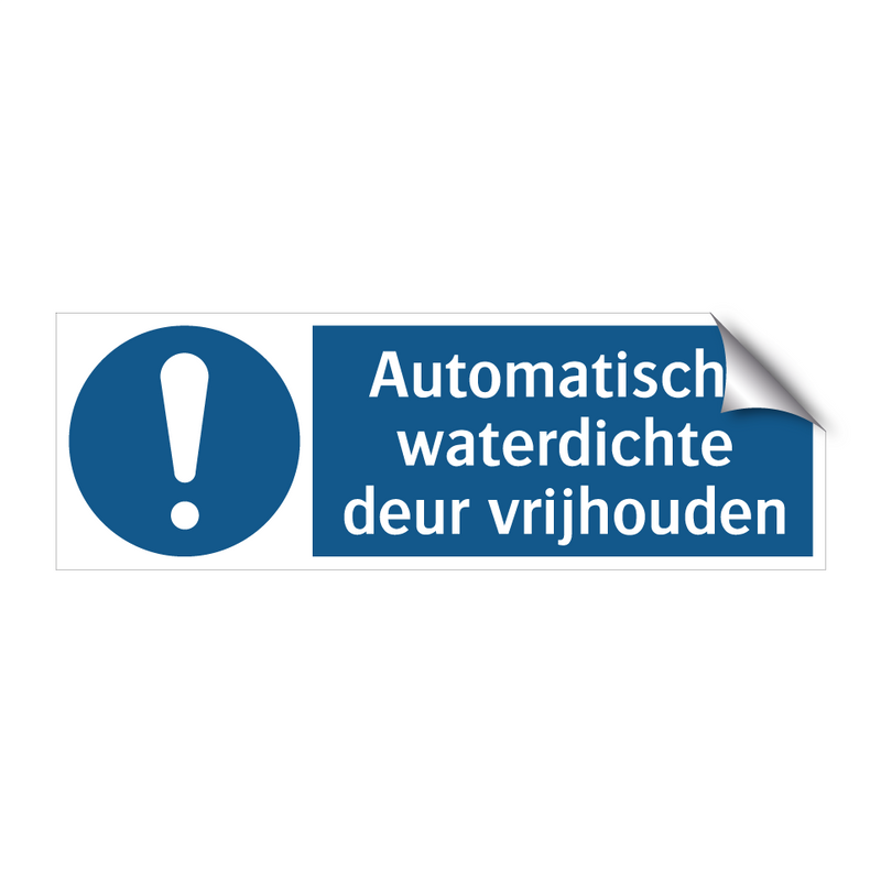 Automatische waterdichte deur vrijhouden & Automatische waterdichte deur vrijhouden