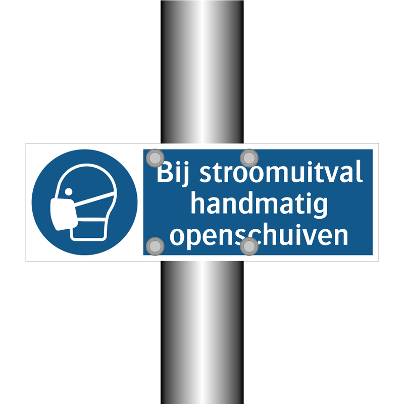 Bij stroomuitval handmatig openschuiven & Bij stroomuitval handmatig openschuiven