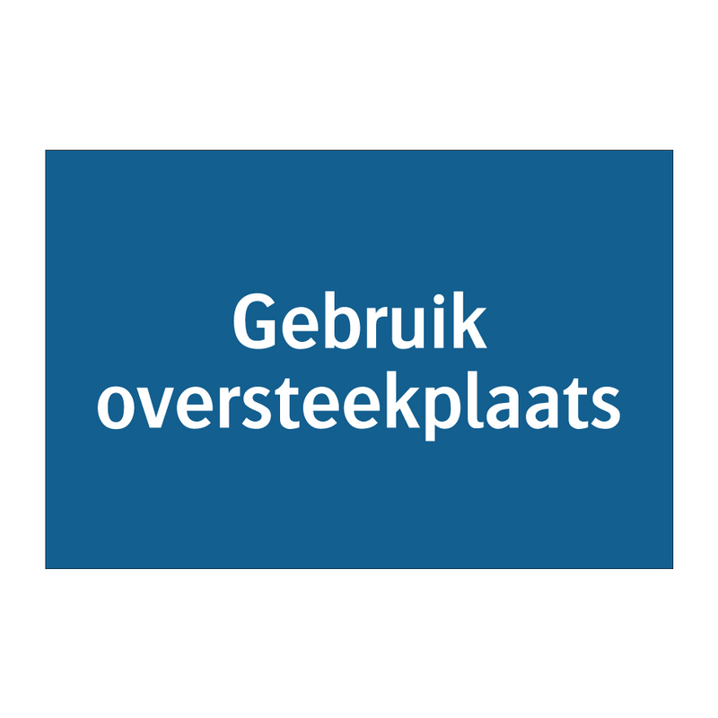 Gebruik oversteekplaats & Gebruik oversteekplaats & Gebruik oversteekplaats