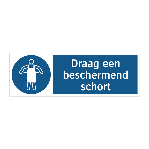 Draag een beschermend schort & Draag een beschermend schort & Draag een beschermend schort