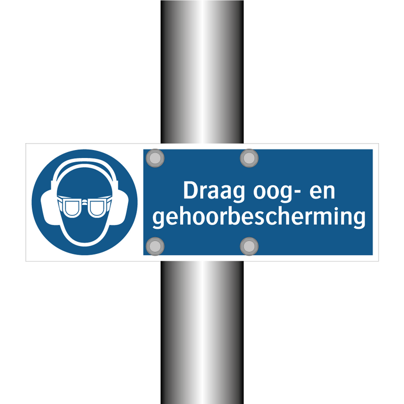 Draag oog- en gehoorbescherming & Draag oog- en gehoorbescherming & Draag oog- en gehoorbescherming