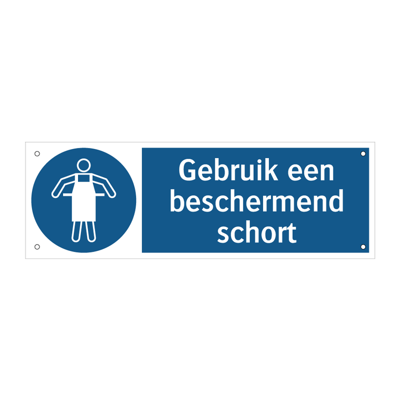 Gebruik een beschermend schort & Gebruik een beschermend schort & Gebruik een beschermend schort