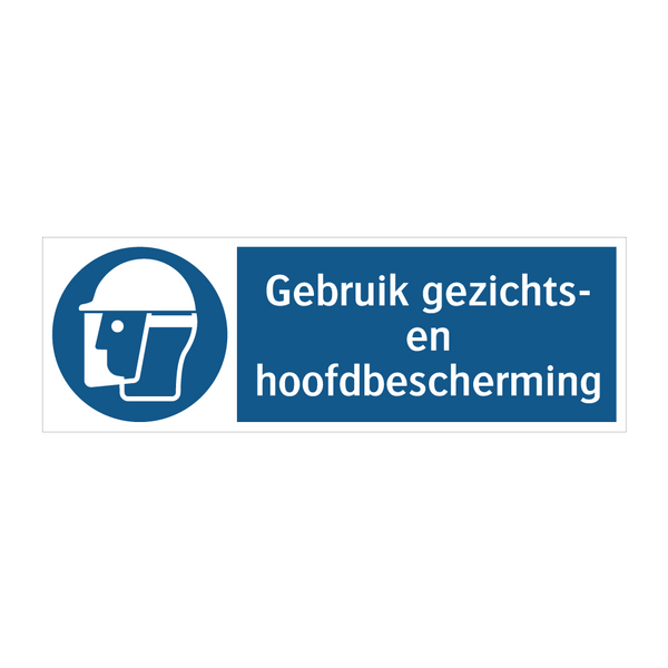 Gebruik gezichts- en hoofdbescherming & Gebruik gezichts- en hoofdbescherming