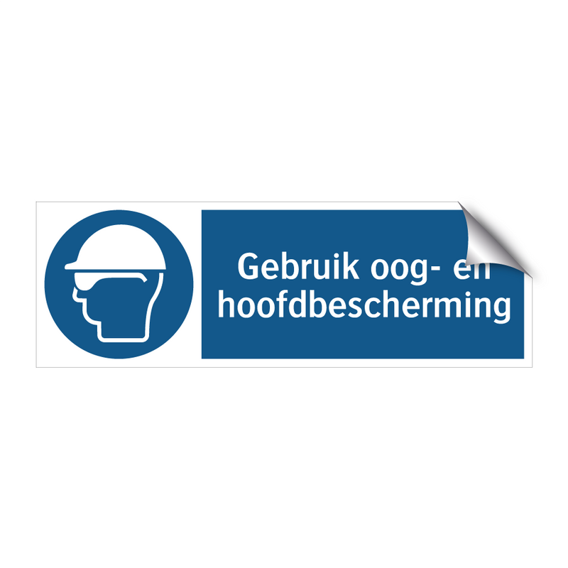 Gebruik oog- en hoofdbescherming & Gebruik oog- en hoofdbescherming