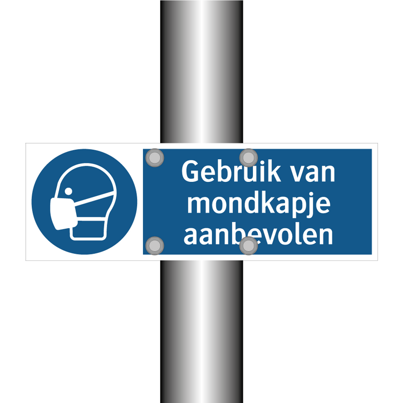 Gebruik van mondkapje aanbevolen & Gebruik van mondkapje aanbevolen