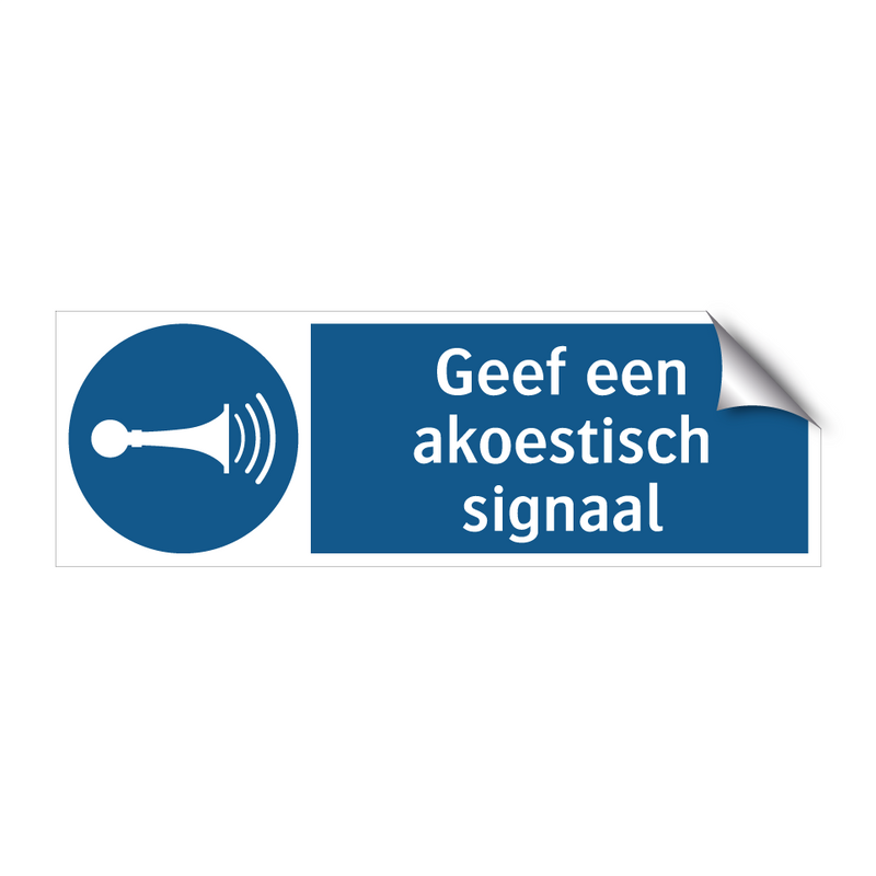 Geef een akoestisch signaal & Geef een akoestisch signaal & Geef een akoestisch signaal