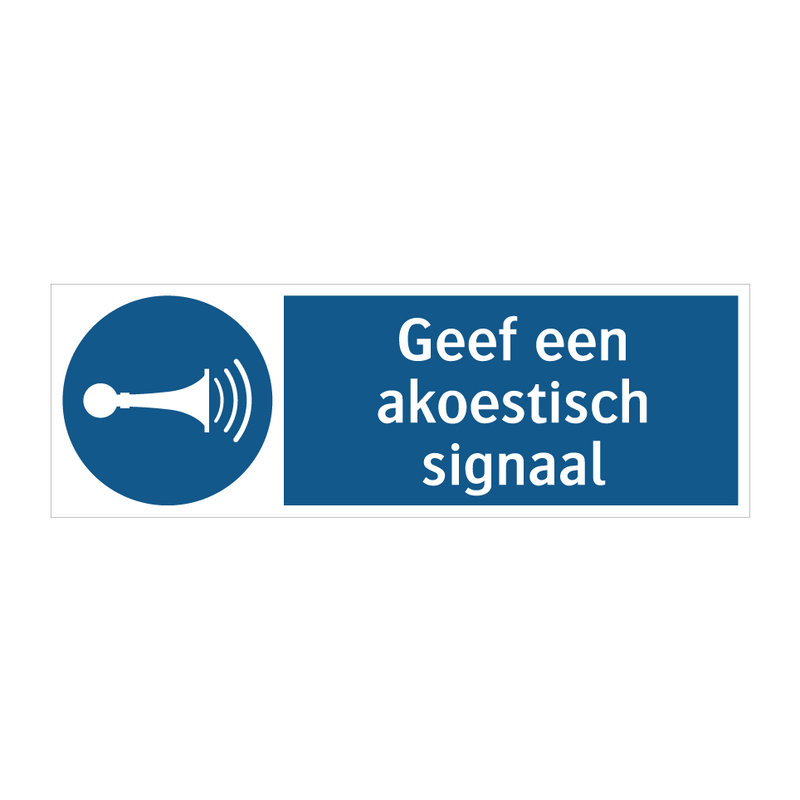 Geef een akoestisch signaal & Geef een akoestisch signaal & Geef een akoestisch signaal