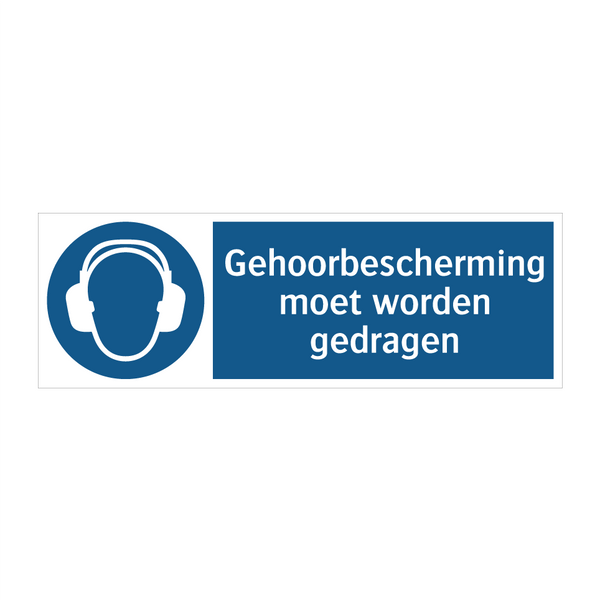 Gehoorbescherming moet worden gedragen & Gehoorbescherming moet worden gedragen