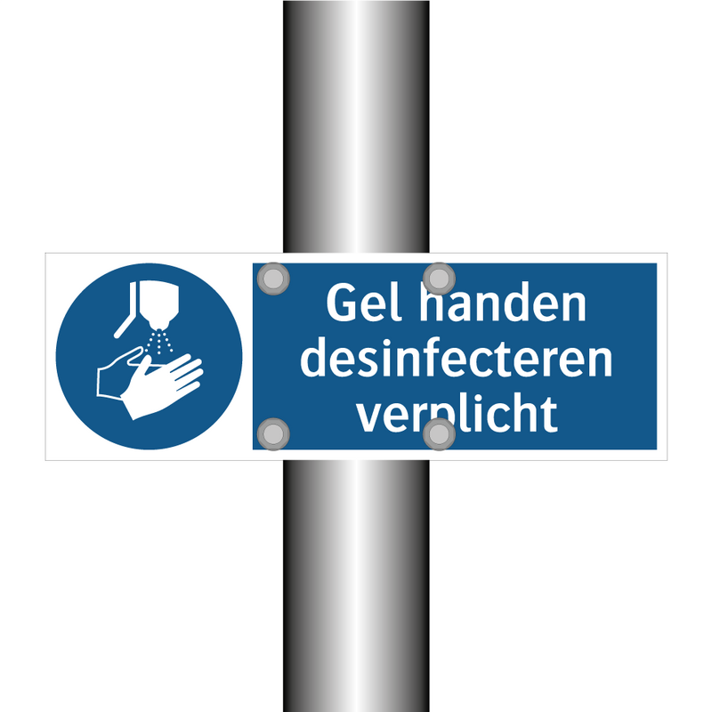 Gel handen desinfecteren verplicht & Gel handen desinfecteren verplicht