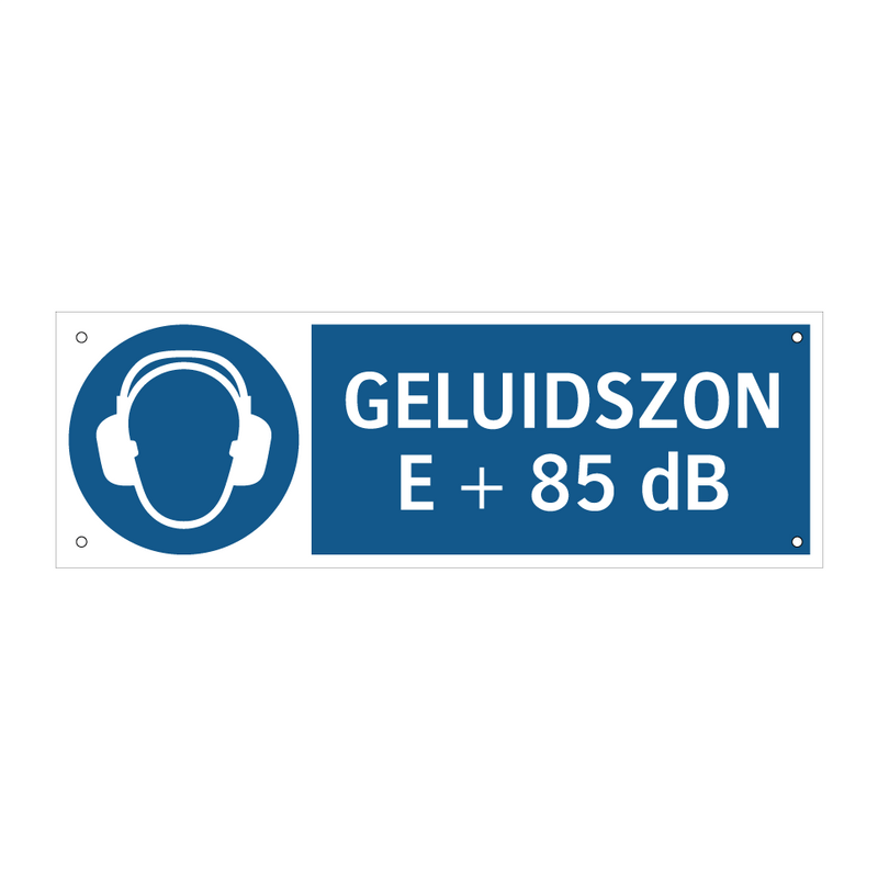 GELUIDSZONE + 85 dB & GELUIDSZONE + 85 dB & GELUIDSZONE + 85 dB & GELUIDSZONE + 85 dB