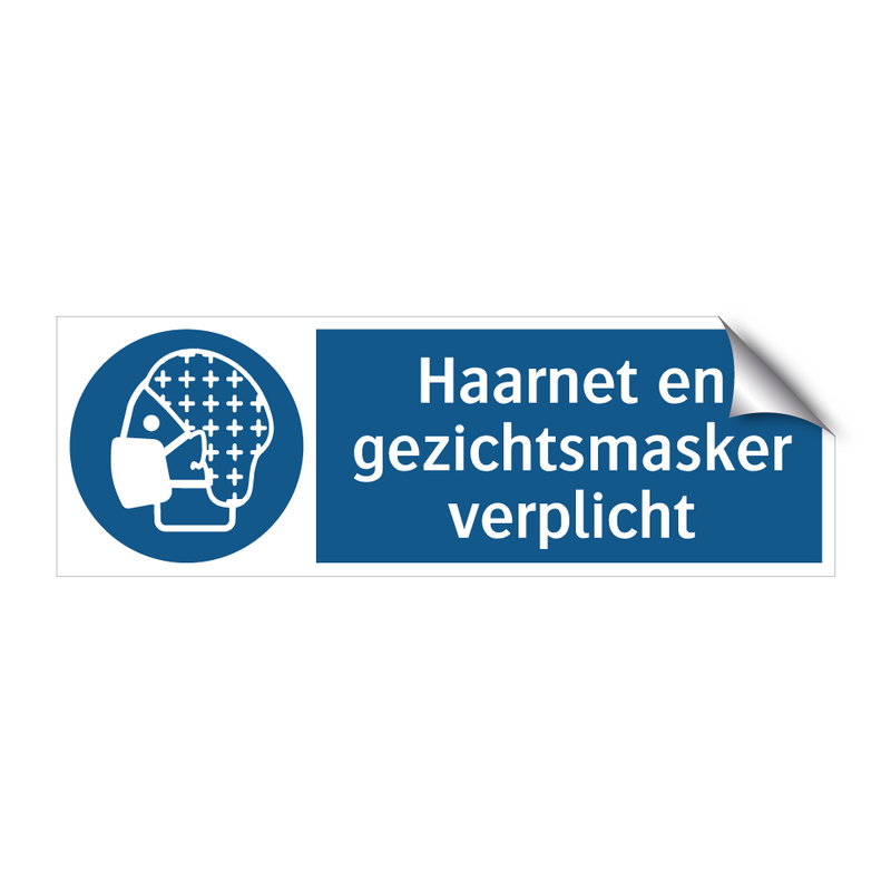 Haarnet en gezichtsmasker verplicht & Haarnet en gezichtsmasker verplicht