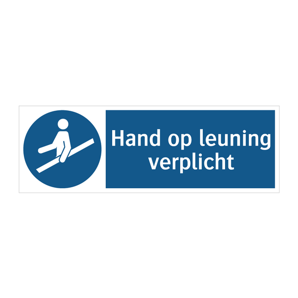 Hand op leuning verplicht & Hand op leuning verplicht & Hand op leuning verplicht