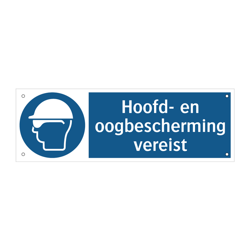 Hoofd- en oogbescherming vereist & Hoofd- en oogbescherming vereist