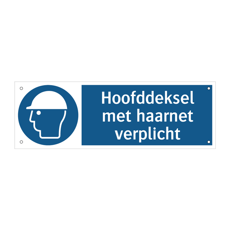 Hoofddeksel met haarnet verplicht & Hoofddeksel met haarnet verplicht