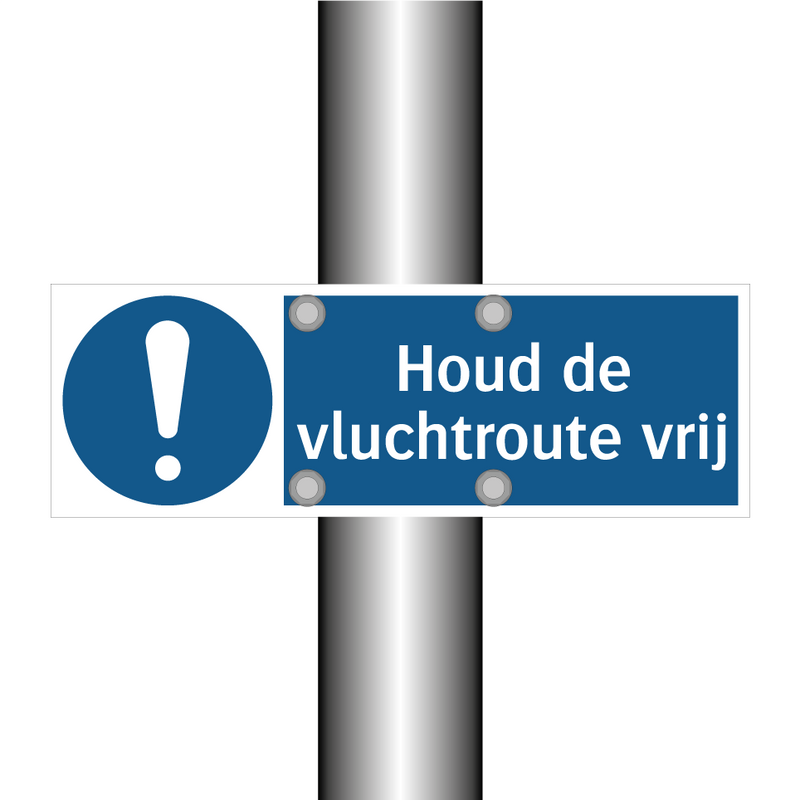 Houd de vluchtroute vrij & Houd de vluchtroute vrij & Houd de vluchtroute vrij