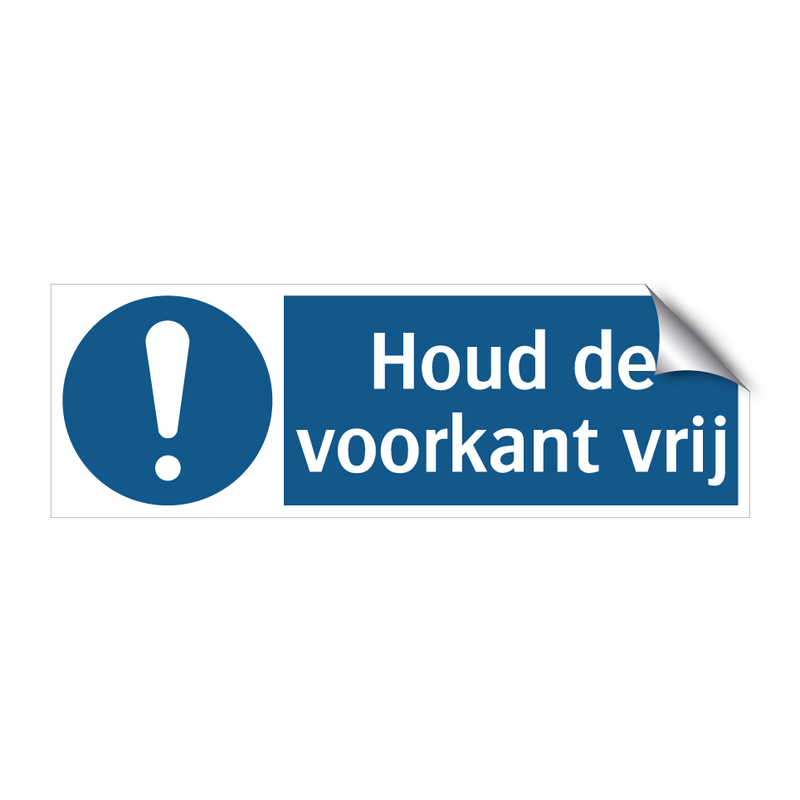 Houd de voorkant vrij & Houd de voorkant vrij & Houd de voorkant vrij & Houd de voorkant vrij