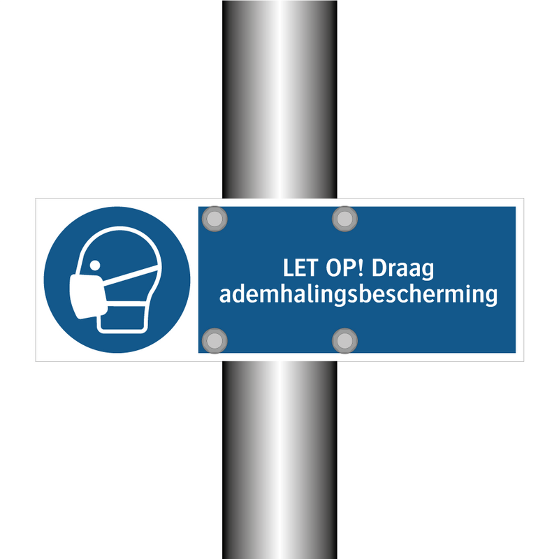 LET OP! Draag ademhalingsbescherming & LET OP! Draag ademhalingsbescherming