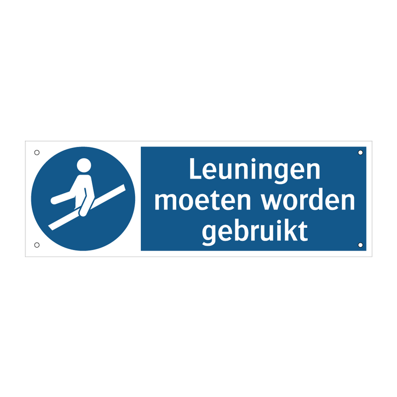 Leuningen moeten worden gebruikt & Leuningen moeten worden gebruikt