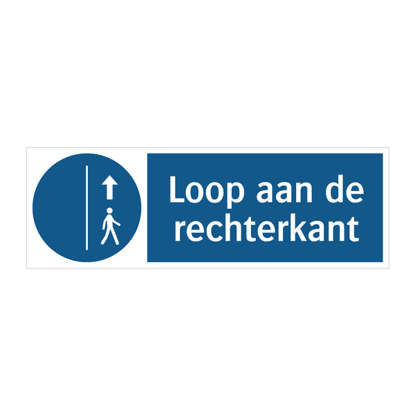 Loop aan de rechterkant & Loop aan de rechterkant & Loop aan de rechterkant