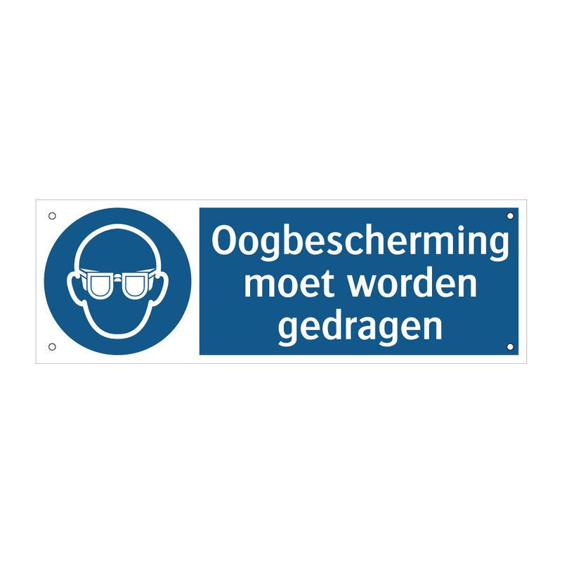 Oogbescherming moet worden gedragen & Oogbescherming moet worden gedragen