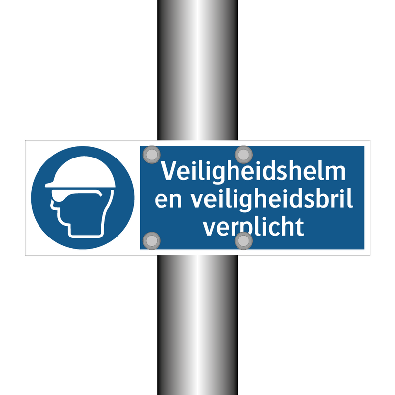 Veiligheidshelm en veiligheidsbril verplicht & Veiligheidshelm en veiligheidsbril verplicht