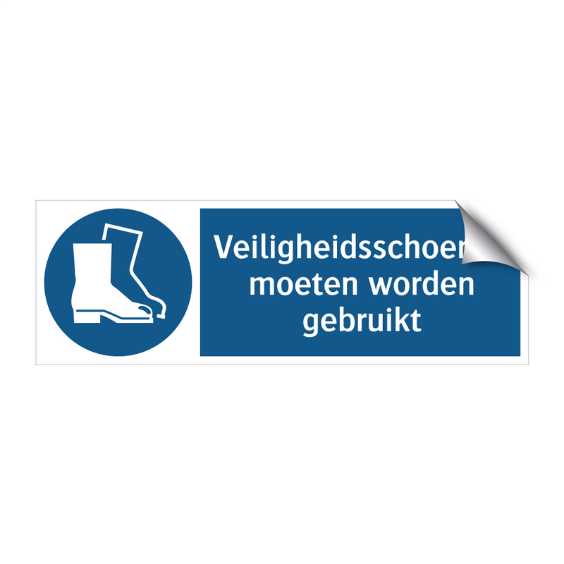 Veiligheidsschoenen moeten worden gebruikt & Veiligheidsschoenen moeten worden gebruikt