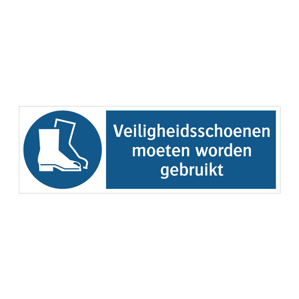 Veiligheidsschoenen moeten worden gebruikt & Veiligheidsschoenen moeten worden gebruikt