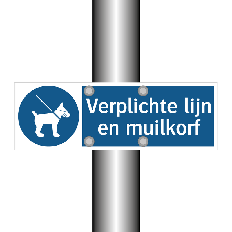 Verplichte lijn en muilkorf & Verplichte lijn en muilkorf & Verplichte lijn en muilkorf