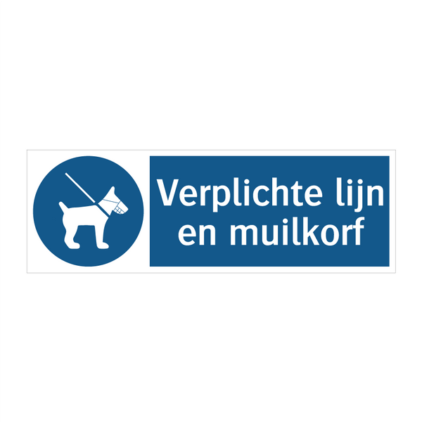 Verplichte lijn en muilkorf & Verplichte lijn en muilkorf & Verplichte lijn en muilkorf