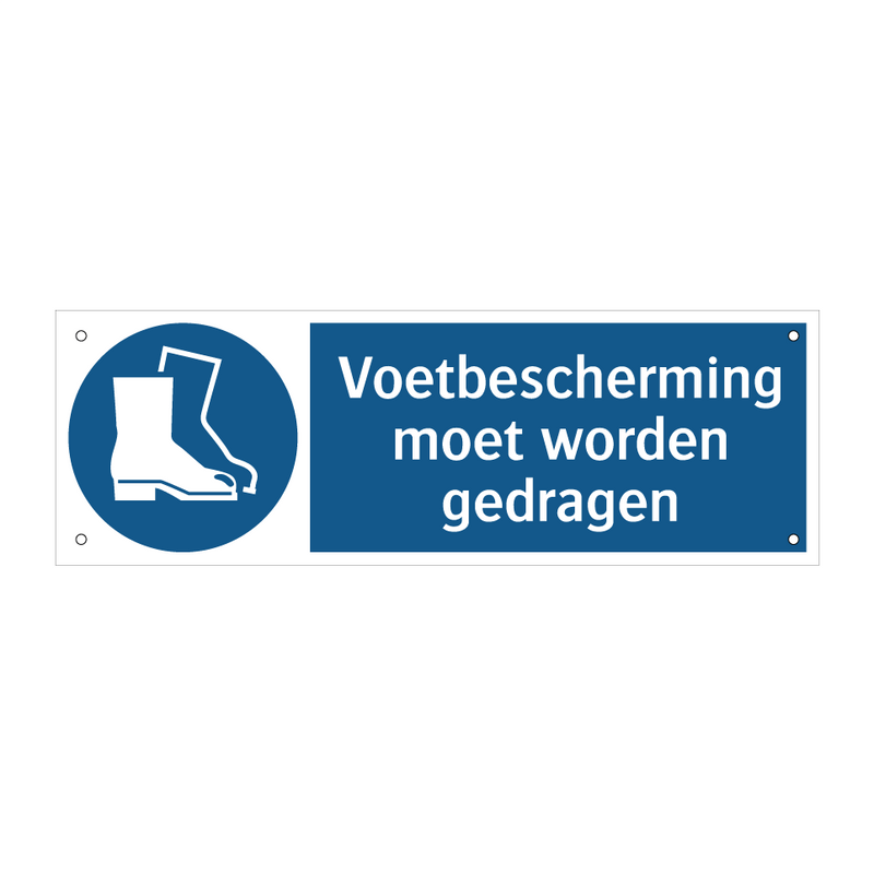 Voetbescherming moet worden gedragen & Voetbescherming moet worden gedragen