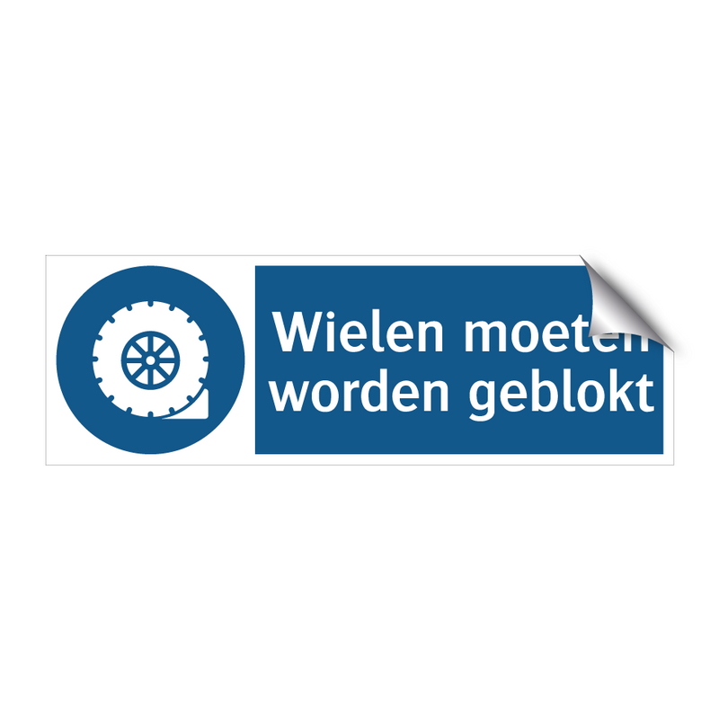 Wielen moeten worden geblokt & Wielen moeten worden geblokt & Wielen moeten worden geblokt