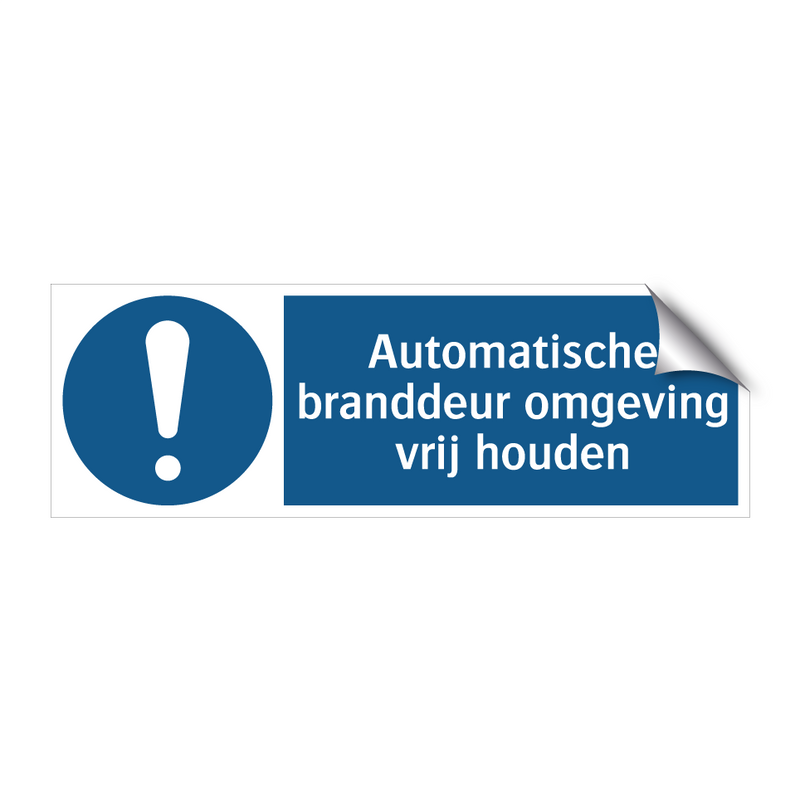 Automatische branddeur omgeving vrij houden & Automatische branddeur omgeving vrij houden