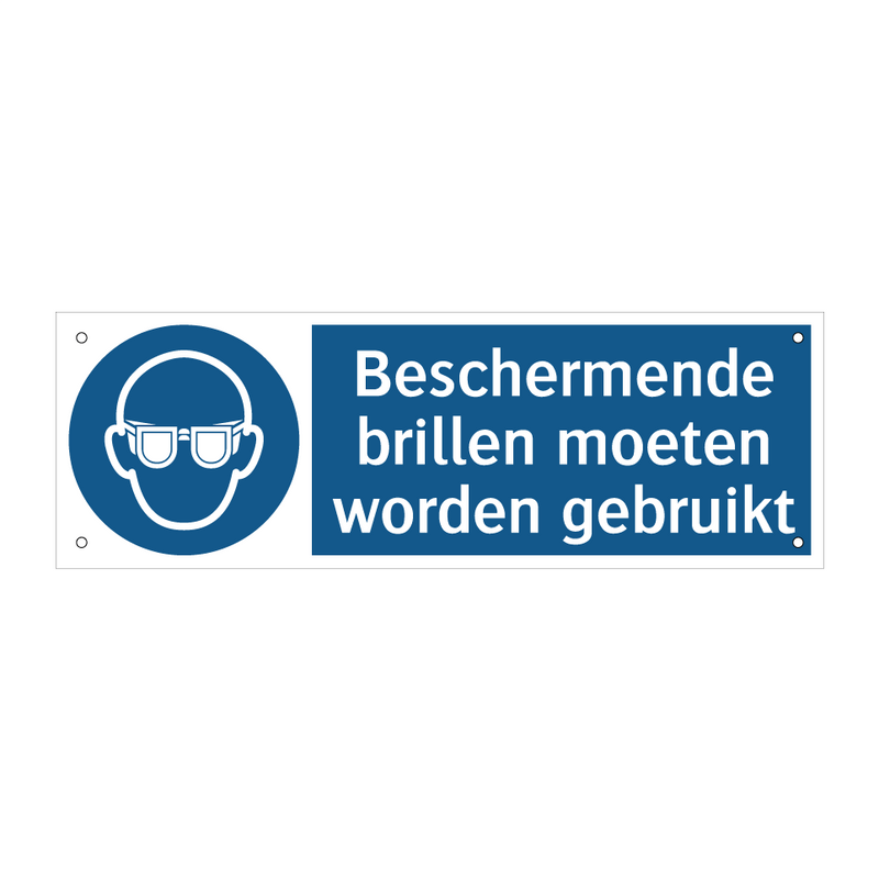 Beschermende brillen moeten worden gebruikt & Beschermende brillen moeten worden gebruikt