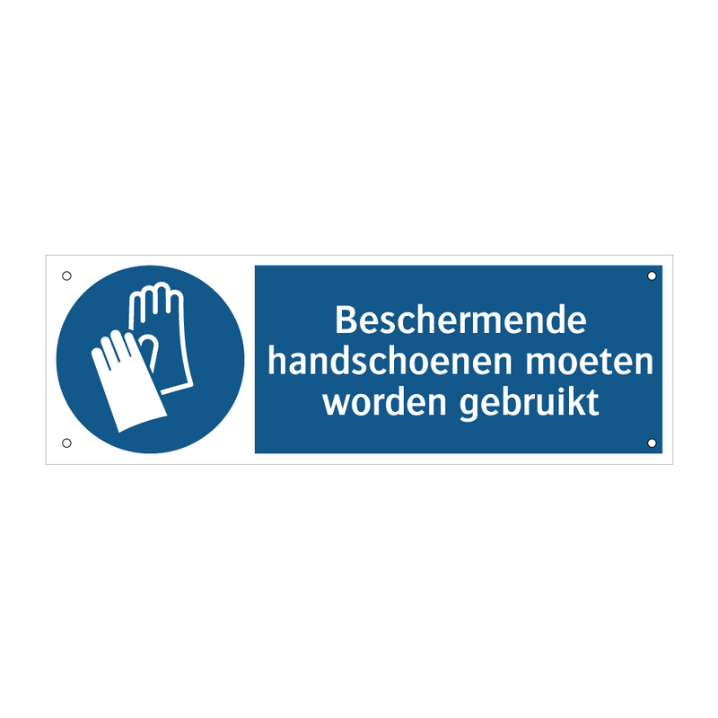 Beschermende handschoenen moeten worden gebruikt & Beschermende handschoenen moeten worden gebruikt