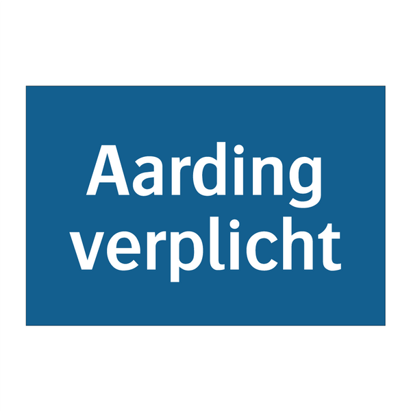 Aarding verplicht & Aarding verplicht & Aarding verplicht & Aarding verplicht & Aarding verplicht