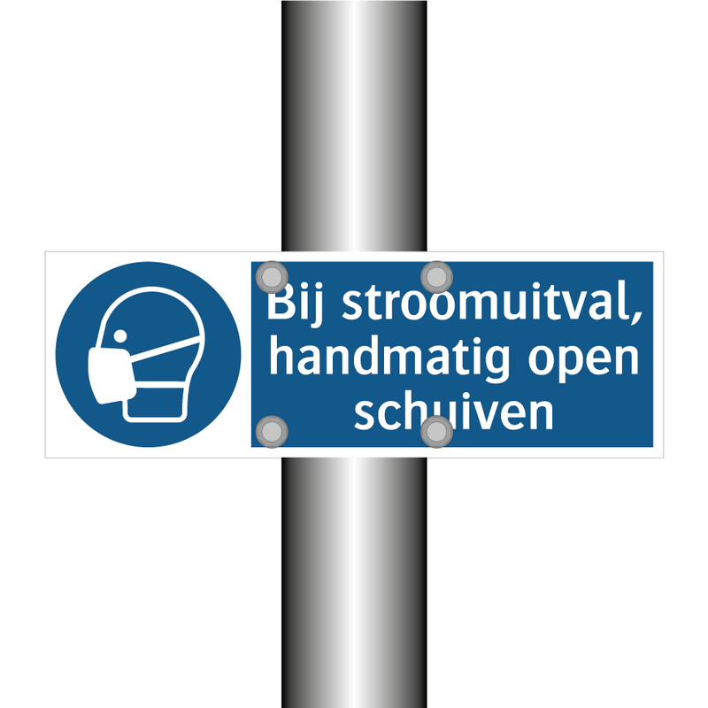 Bij stroomuitval, handmatig open schuiven & Bij stroomuitval, handmatig open schuiven