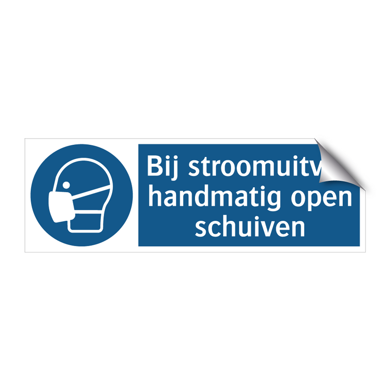 Bij stroomuitval, handmatig open schuiven & Bij stroomuitval, handmatig open schuiven