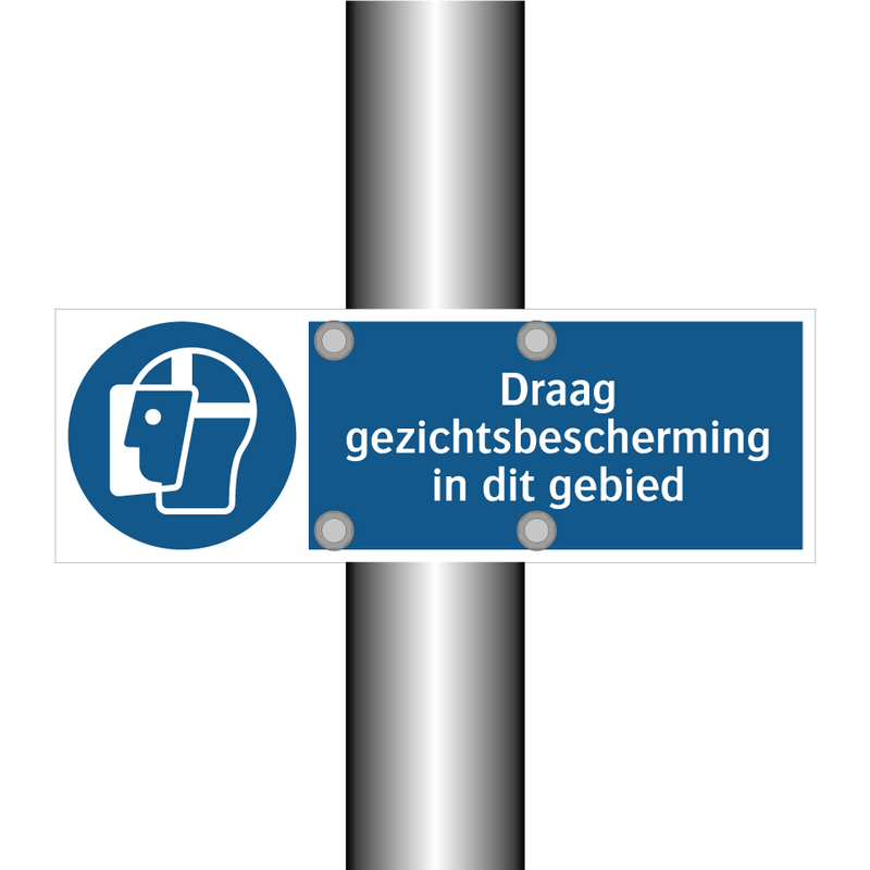 Draag gezichtsbescherming in dit gebied & Draag gezichtsbescherming in dit gebied