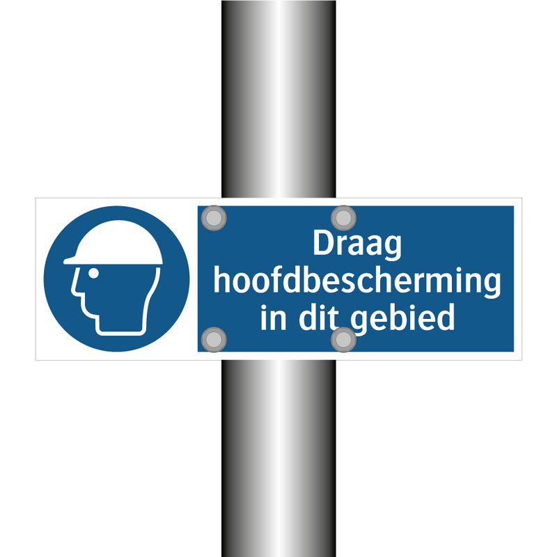 Draag hoofdbescherming in dit gebied & Draag hoofdbescherming in dit gebied