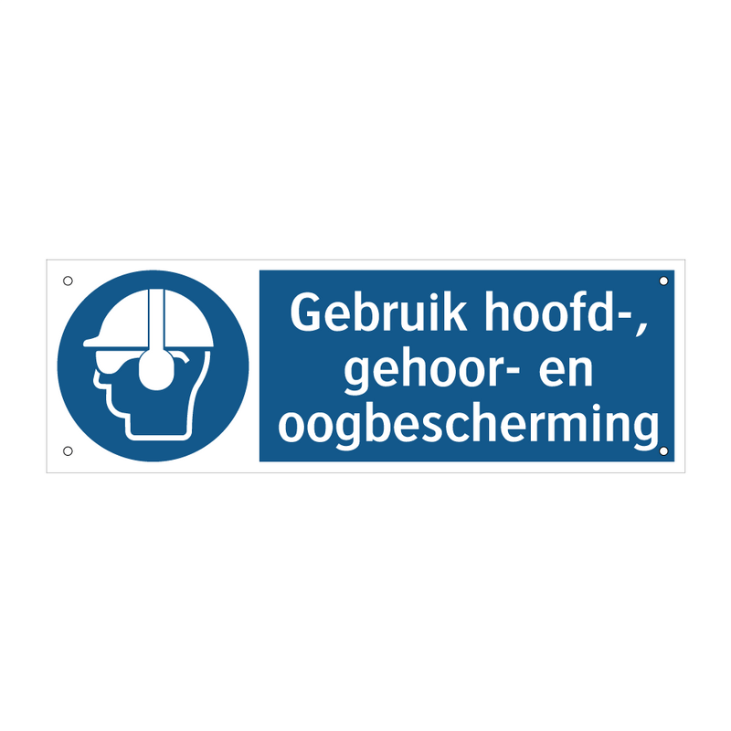 Gebruik hoofd-, gehoor- en oogbescherming & Gebruik hoofd-, gehoor- en oogbescherming