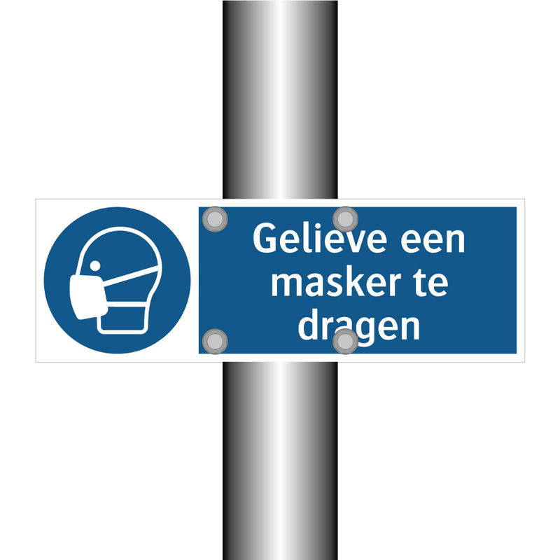 Gelieve een masker te dragen & Gelieve een masker te dragen & Gelieve een masker te dragen