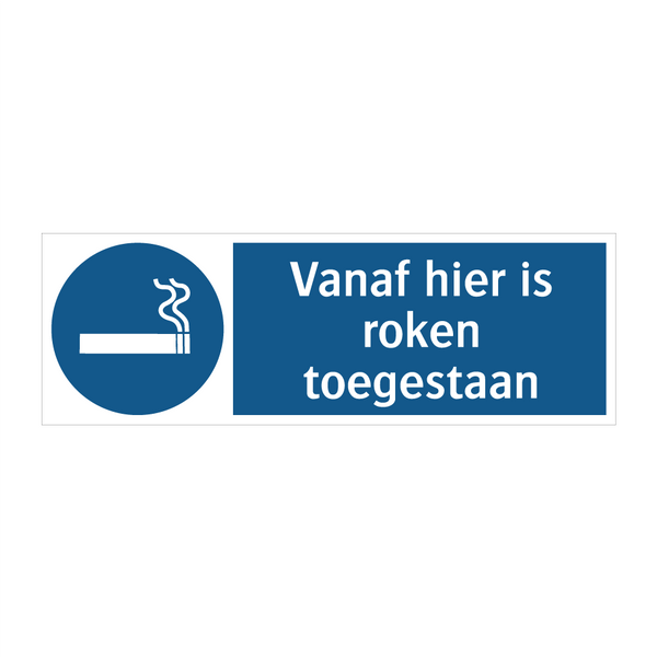 Vanaf hier is roken toegestaan & Vanaf hier is roken toegestaan & Vanaf hier is roken toegestaan