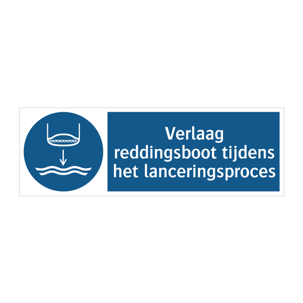 Verlaag reddingsboot tijdens het lanceringsproces