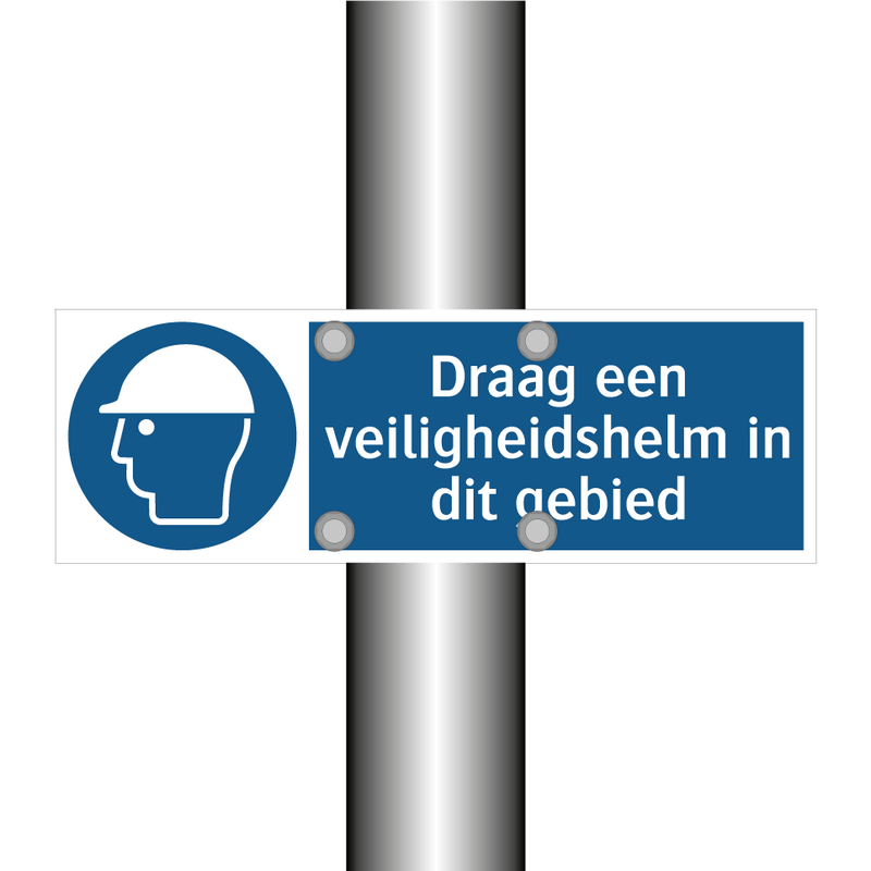 Draag een veiligheidshelm in dit gebied & Draag een veiligheidshelm in dit gebied