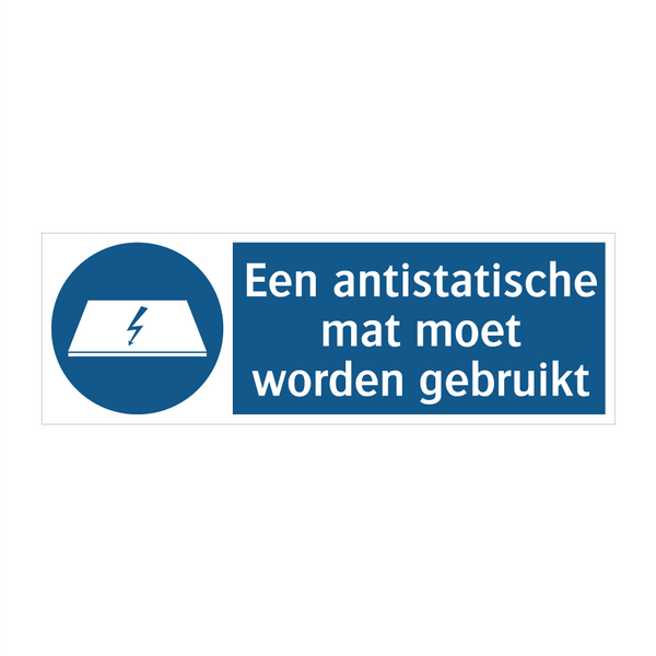 Een antistatische mat moet worden gebruikt & Een antistatische mat moet worden gebruikt