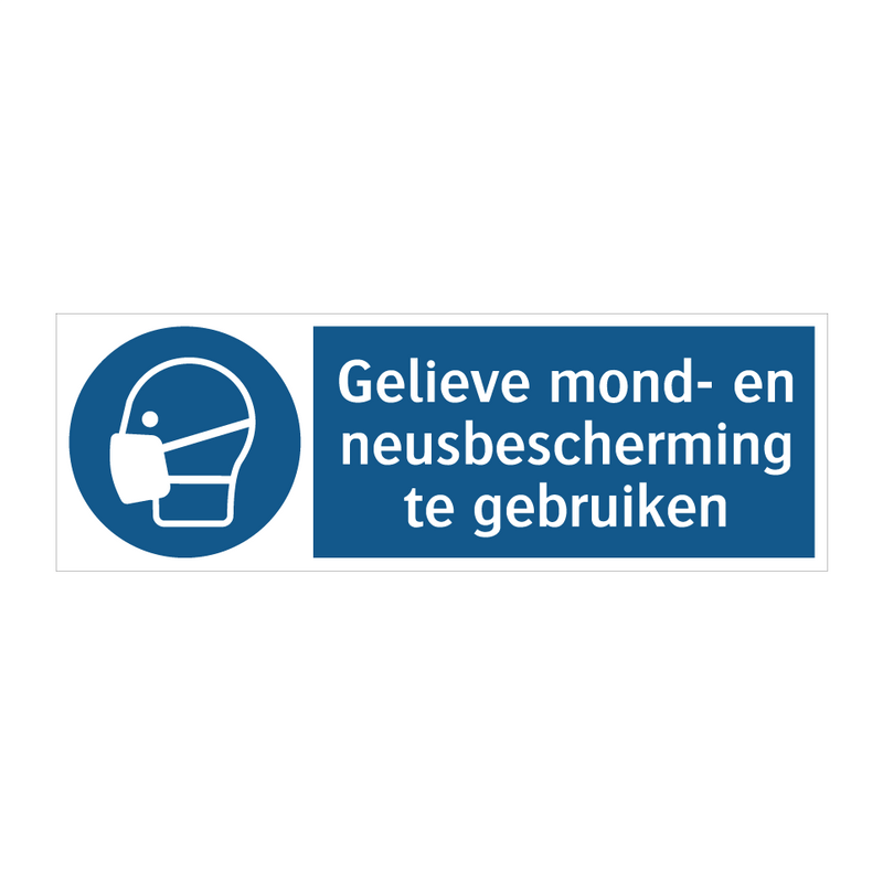 Gelieve mond- en neusbescherming te gebruiken & Gelieve mond- en neusbescherming te gebruiken